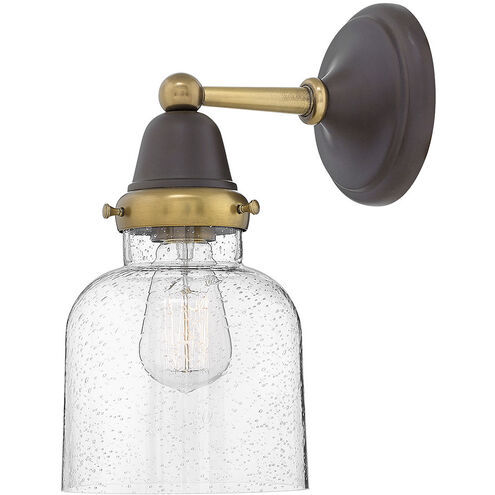 Academy 1 Light 6.5 inch Oil Rubbed Bronze with Heritage Brass Indoor Wall Sconce Wall Light
