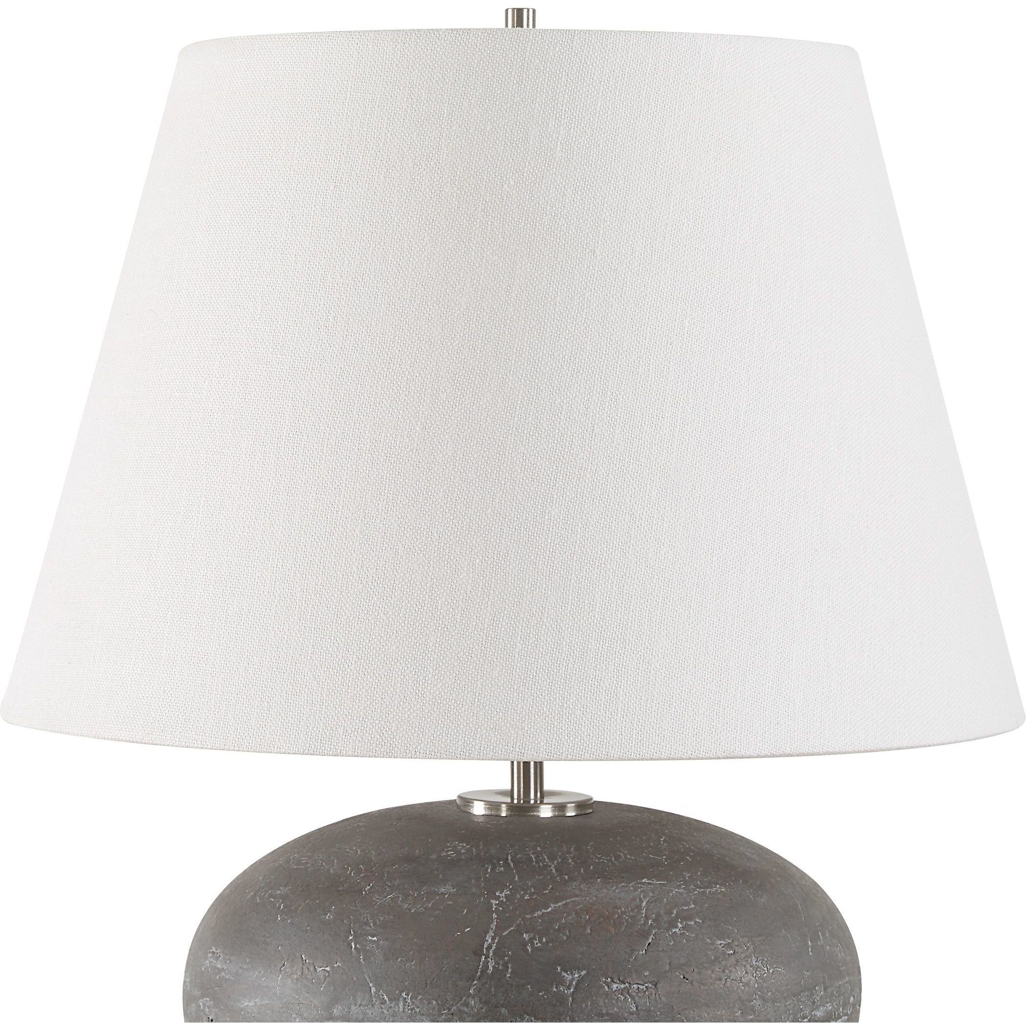 Beckley 18.75 inch 150.00 watt Distressed Charcoal Glaze with Crystal and Plated Nickel Table Lamp Portable Light