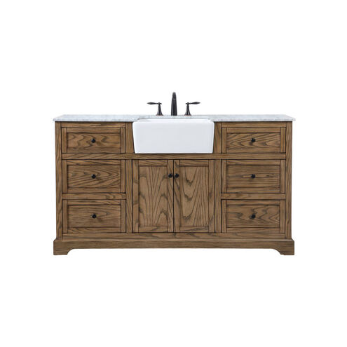 Franklin 60 X 22 X 35 inch Driftwood Bathroom Vanity Cabinet