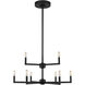 Fullton 9 Light 30 inch Midnight Black Chandelier Ceiling Light
