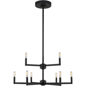 Fullton 9 Light 30 inch Midnight Black Chandelier Ceiling Light