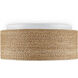 Coulton 1 Light 16 inch Sugar White/Natural Flush Mount Ceiling Light