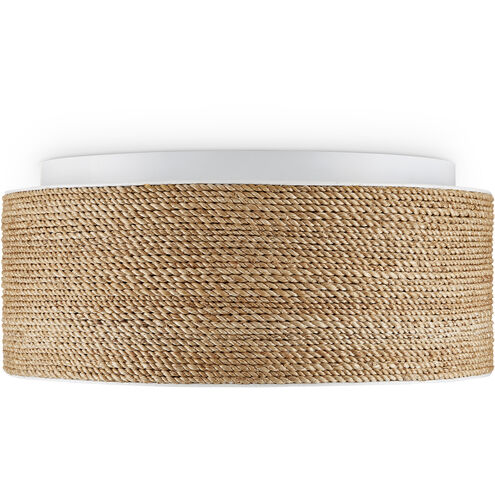 Coulton 1 Light 16 inch Sugar White/Natural Flush Mount Ceiling Light