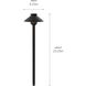 Landscape Led 120 2.00 watt Black Textured Path Light in 3000K