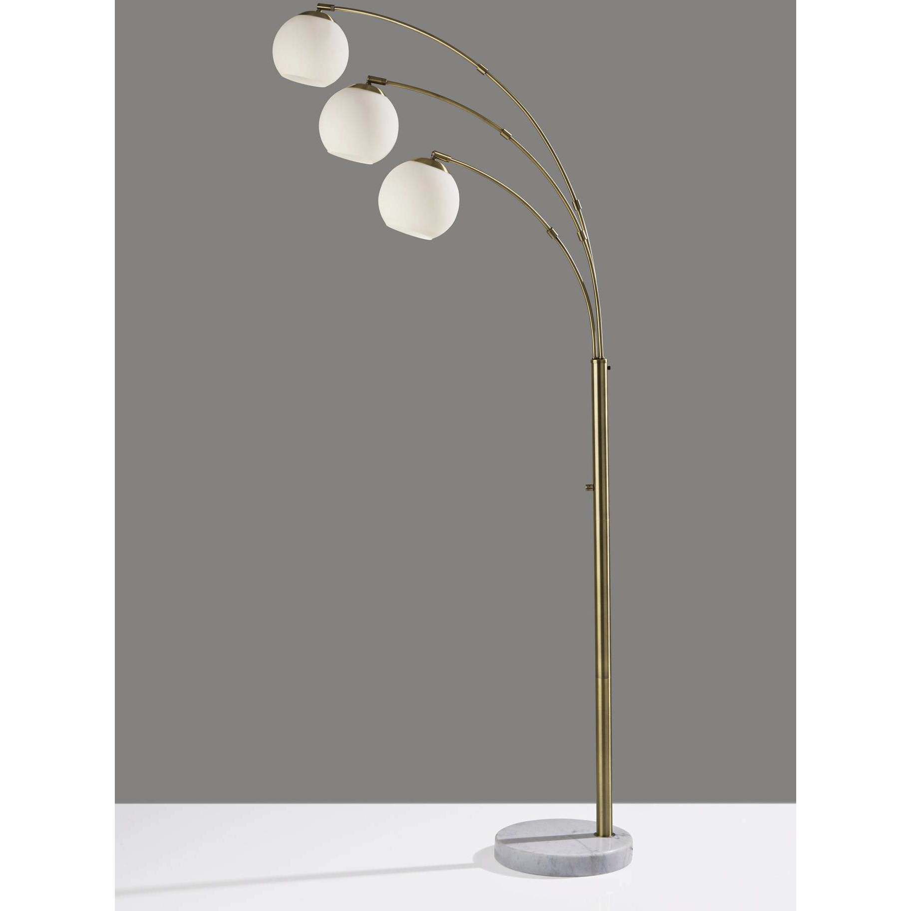 Remi 79 inch 40.00 watt Antique Brass Arc Floor Lamp Portable Light