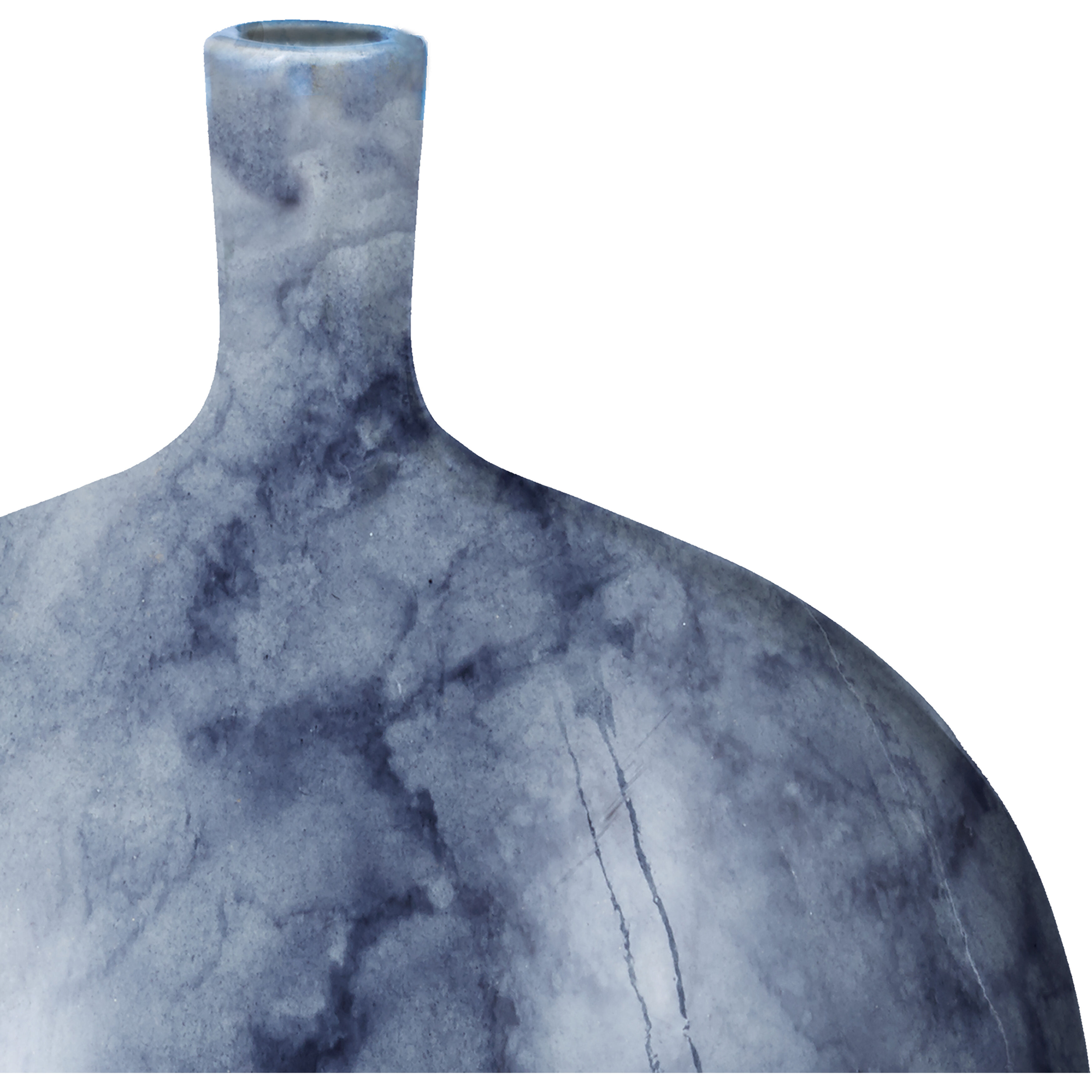 Midnight Marble 14 X 10 inch Vase