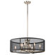 Titus 8 Light 25 inch Polished Nickel Chandelier Round Pendant Ceiling Light