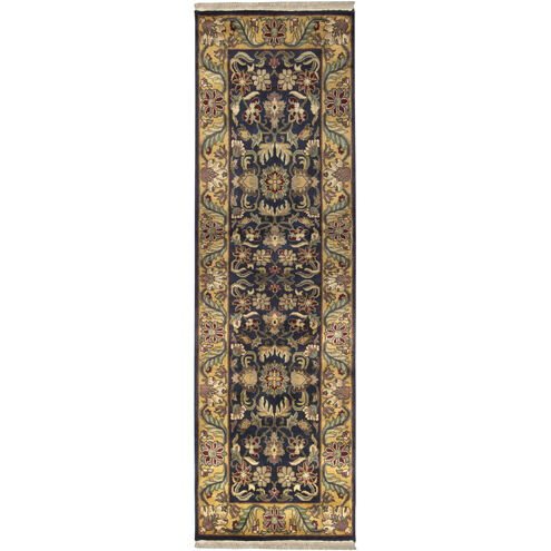Taj Mahal 96 X 30 inch Ink, Tan, Khaki Rug