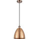 Ballston Dome 1 Light 9 inch Antique Copper Mini Pendant Ceiling Light