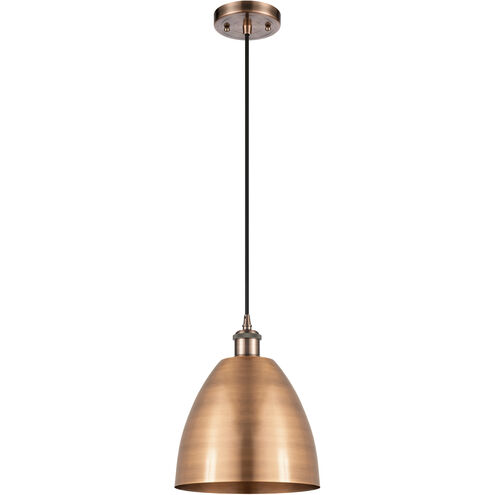 Ballston Dome 1 Light 9 inch Antique Copper Mini Pendant Ceiling Light