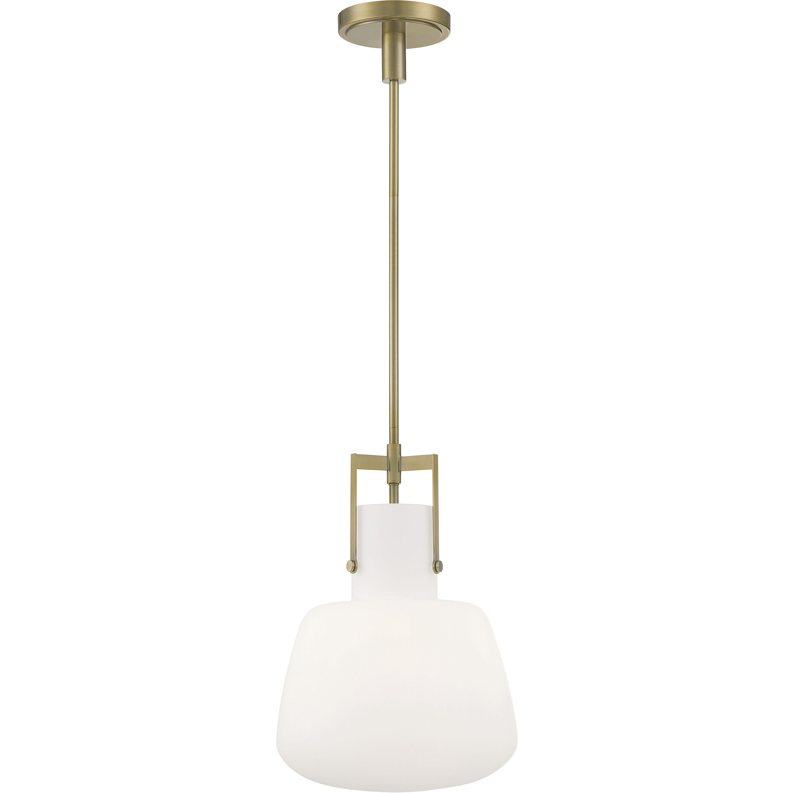 Izel 1 Light 12 inch Antique Brass Pendant Ceiling Light