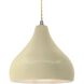 Radiance LED 11.5 inch Brushed Nickel and Vanilla Gloss Pendant Ceiling Light