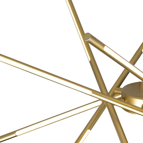 Oskil LED 43 inch Satin Gold Chandelier Ceiling Light