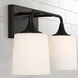 Presley 2 Light 16 inch Matte Black Vanity Light Wall Light