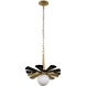 Daphne 1 Light 18.5 inch Matte Black and French Gold Pendant Ceiling Light