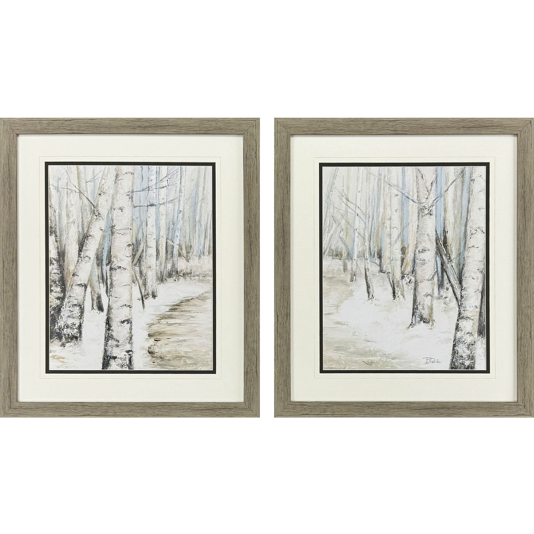 Magic of the Forest Gray and Blue and Brown Framed Art, Propac