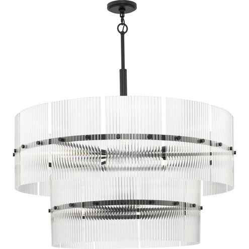 Seville 9 Light 37.87 inch Matte Black Chandelier Ceiling Light, Design Series