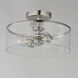 Livingston 2 Light 11.75 inch Satin Nickel Flush Mount Ceiling Light