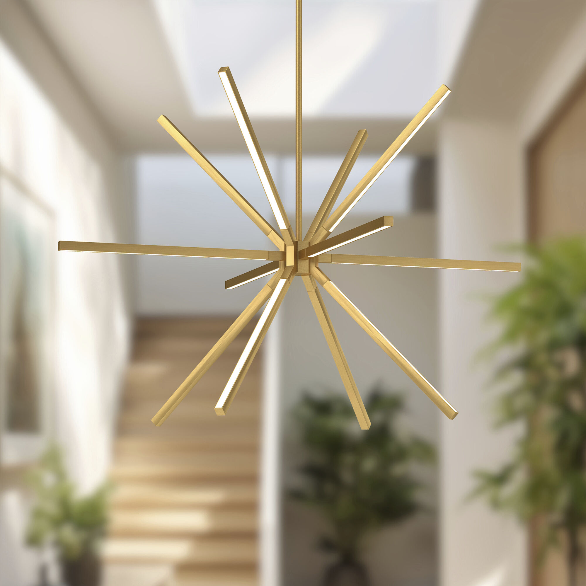 Sirius Minor LED 32.25 inch Brushed Gold Chandelier Ceiling Light