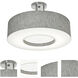 Montclair 2 Light 19.25 inch Satin Nickel Semi-Flush Mount Ceiling Light in Grey
