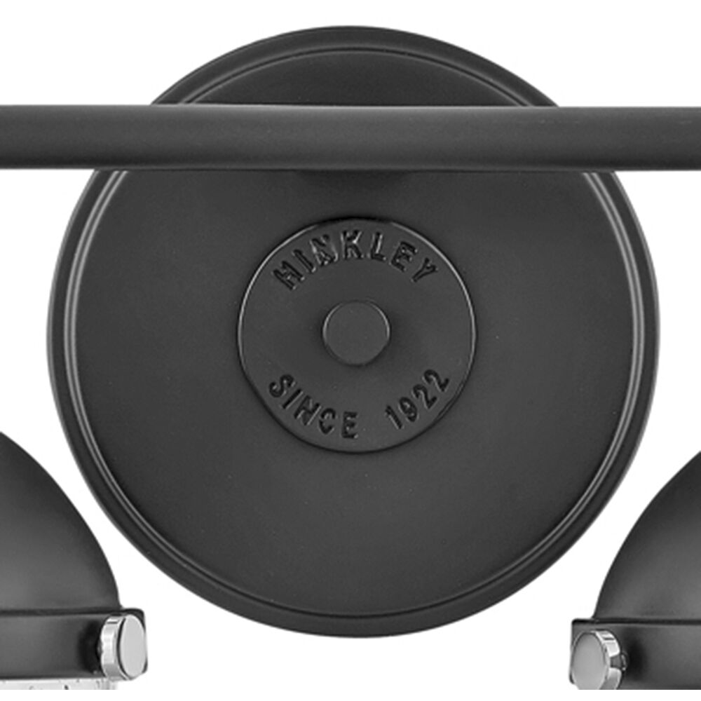 Fletcher 2 Light 16 inch Black with Chrome Vanity Light Wall Light in Black/Chrome