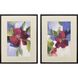 Modern Fleur Purple and Blue and Green and White Framed Art