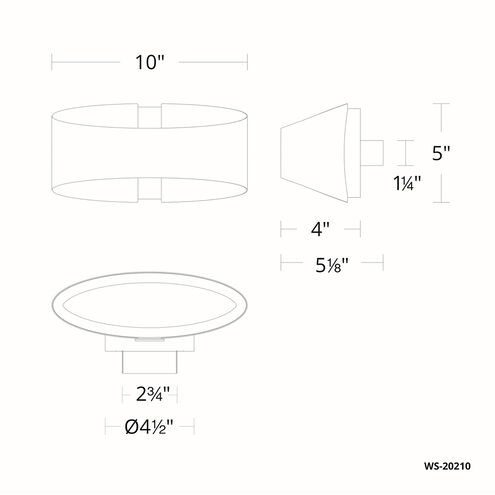 Swerve 1 Light 4 inch Bronze-Brushed Brass ADA Wall Sconce Wall Light