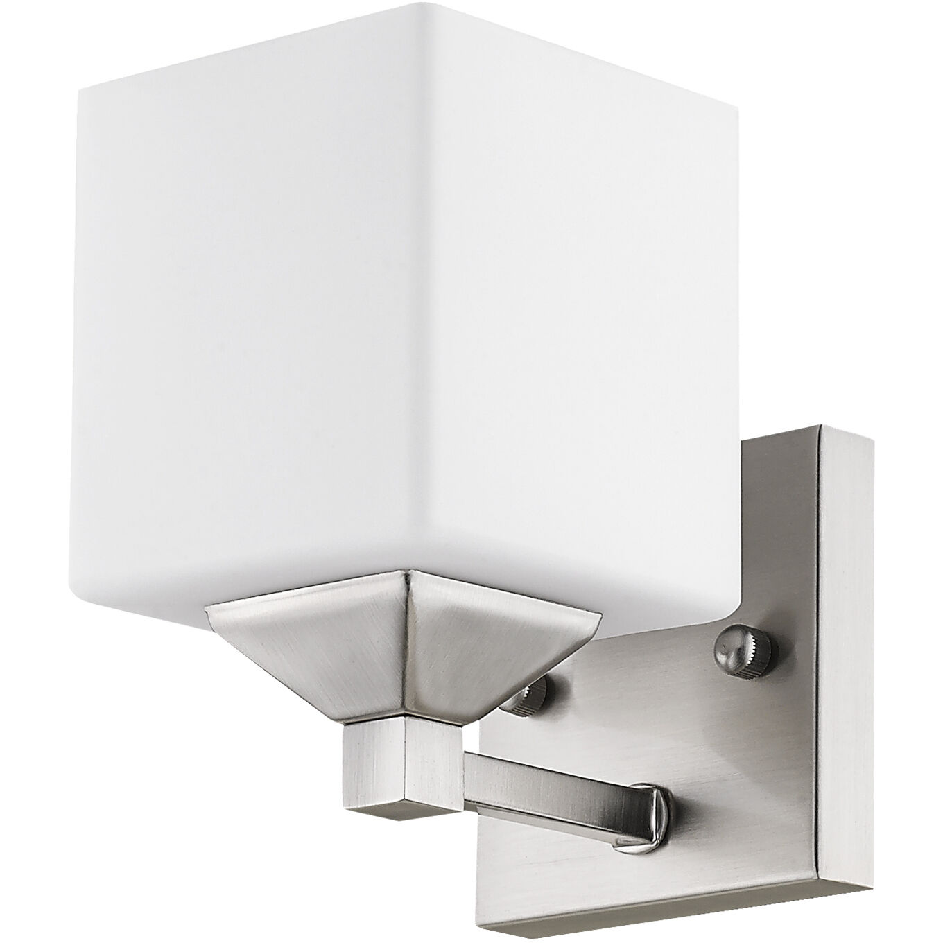 Quube 1 Light 4.25 inch Brushed Nickel Wall Sconce Wall Light in 0.8