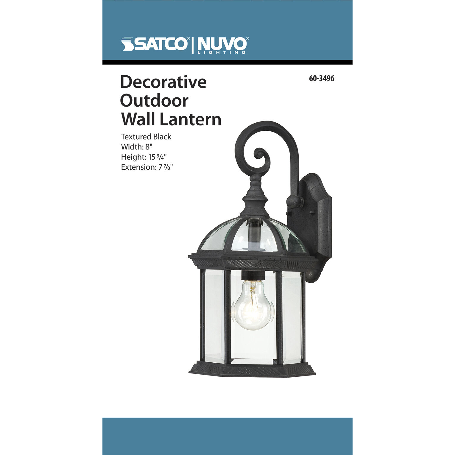 Boxwood 1 Light 16 inch Textured Black Outdoor Wall Sconce