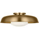 Richard June Liora 1 Light 20.3 inch Estate Brass Flush Mount Ceiling Light in LED