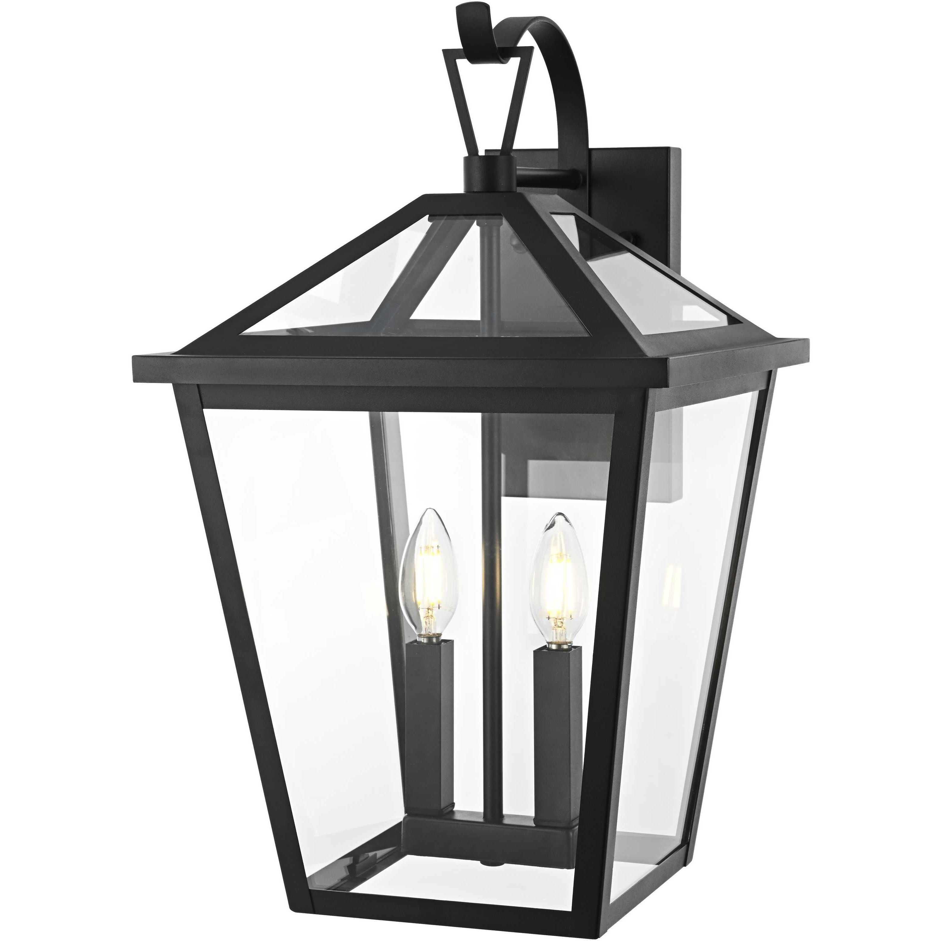 Frankford 2 Light 20 inch Black Outdoor Wall Sconce