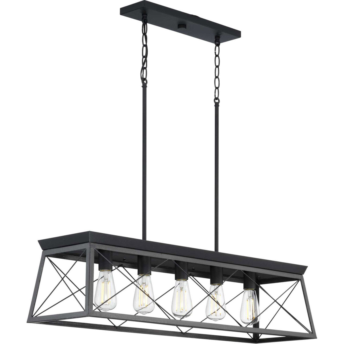Black linear store farmhouse chandelier