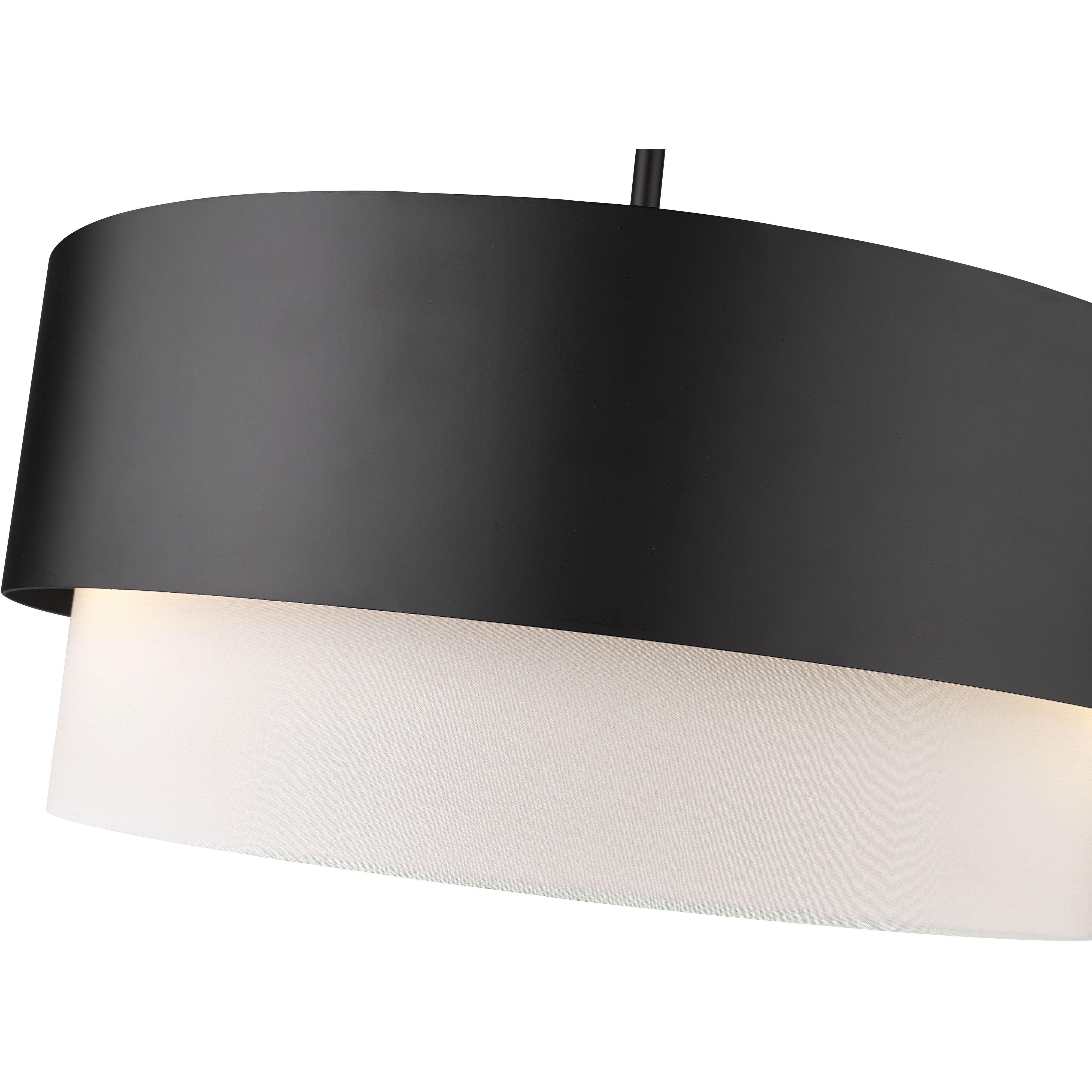 Counterpoint 3 Light 18 inch Matte Black Pendant Ceiling Light