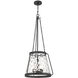 Crawford 4 Light 18 inch Matte Black Pendant Ceiling Light