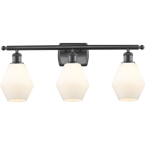 Ballston Cindyrella LED 26 inch Matte Black Bath Vanity Light Wall Light in Matte White Glass