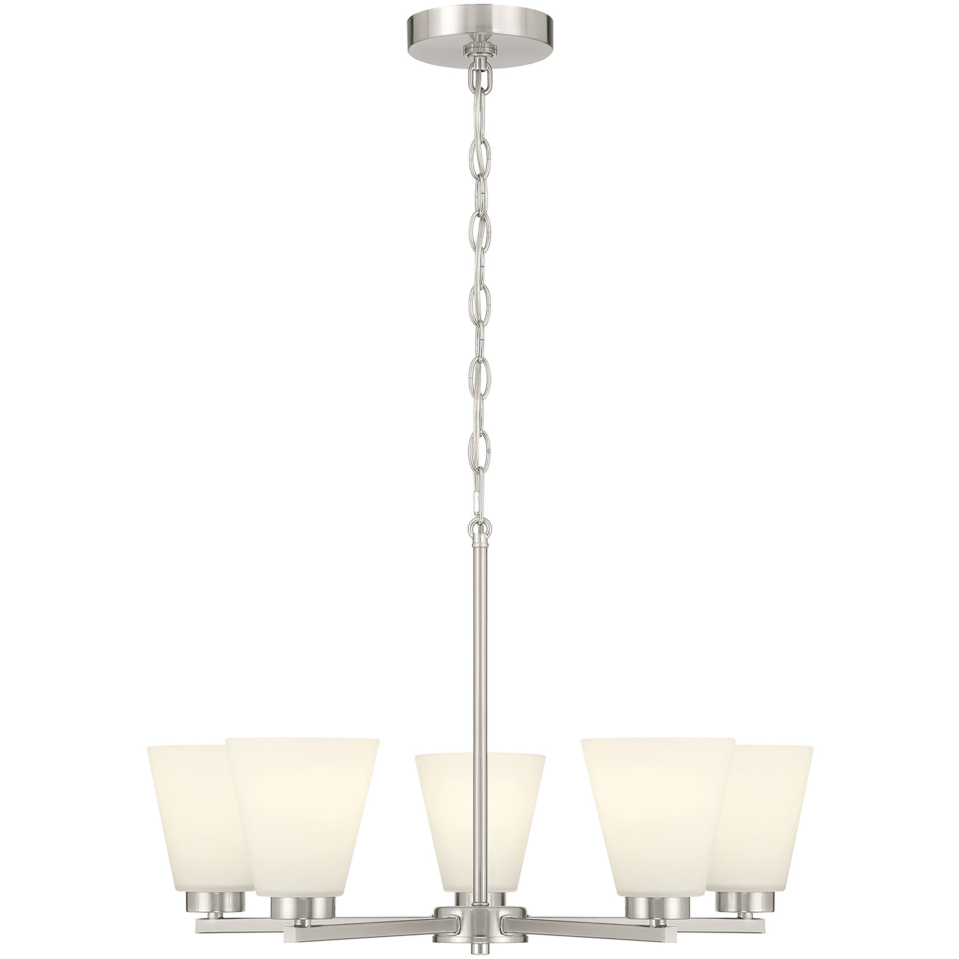 Strayhan 5 Light 24 inch Brushed Nickel Chandelier Ceiling Light