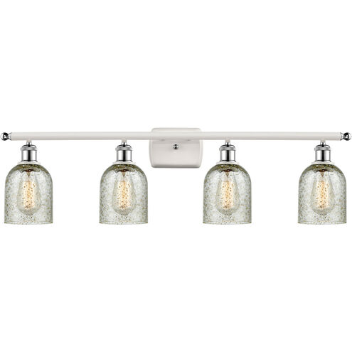 Ballston Caledonia LED 36 inch White and Polished Chrome Bath Vanity Light Wall Light in Mica Glass, Ballston
