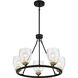 Winsley 5 Light 24 inch Coal And Stained Brass Chandelier Ceiling Light in Coal/Stained Brass