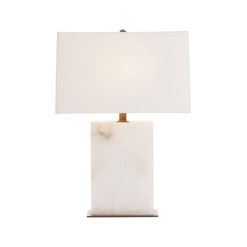 Carson 24.5 inch 60 watt White and Vintage Brass Table Lamp Portable Light