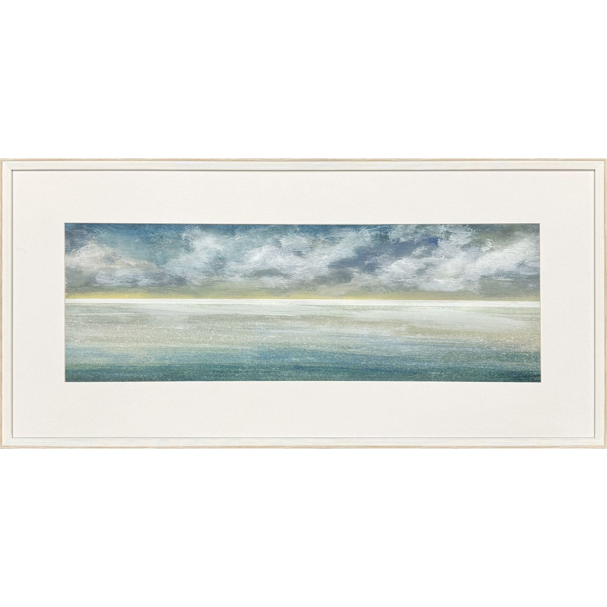 Marine Mist Blue and Green and White and Turquoise Framed Art