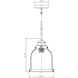 Burren 1 Light 8.75 inch Matte Black Pendant Ceiling Light