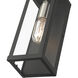 Gaffney 1 Light 11 inch Black with Brushed Nickel Finish Accents Outdoor ADA Medium Wall Lantern in Black with Brushed Nickel Accent, Medium