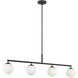 Nube LED 48 inch Midnight Black Linear Chandelier Ceiling Light