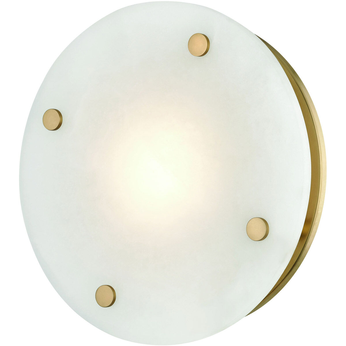 Croton LED 15 inch Aged Brass Flush Mount Ceiling Light, Large