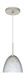 Sasha II 1 Light Satin Nickel Pendant Ceiling Light in Carrera Glass, Halogen