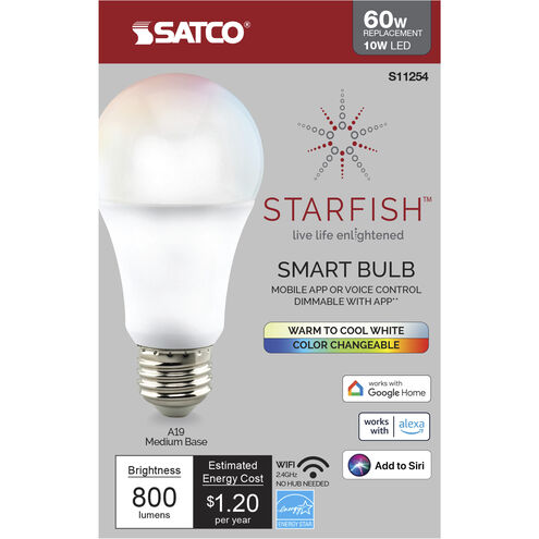 Starfish LED A19 Medium 10.00 watt 2700K Type A 