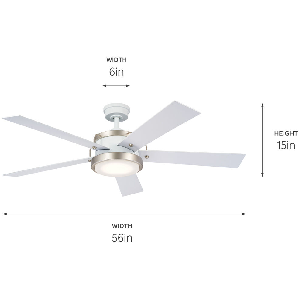 Salvo 56 inch White Ceiling Fan