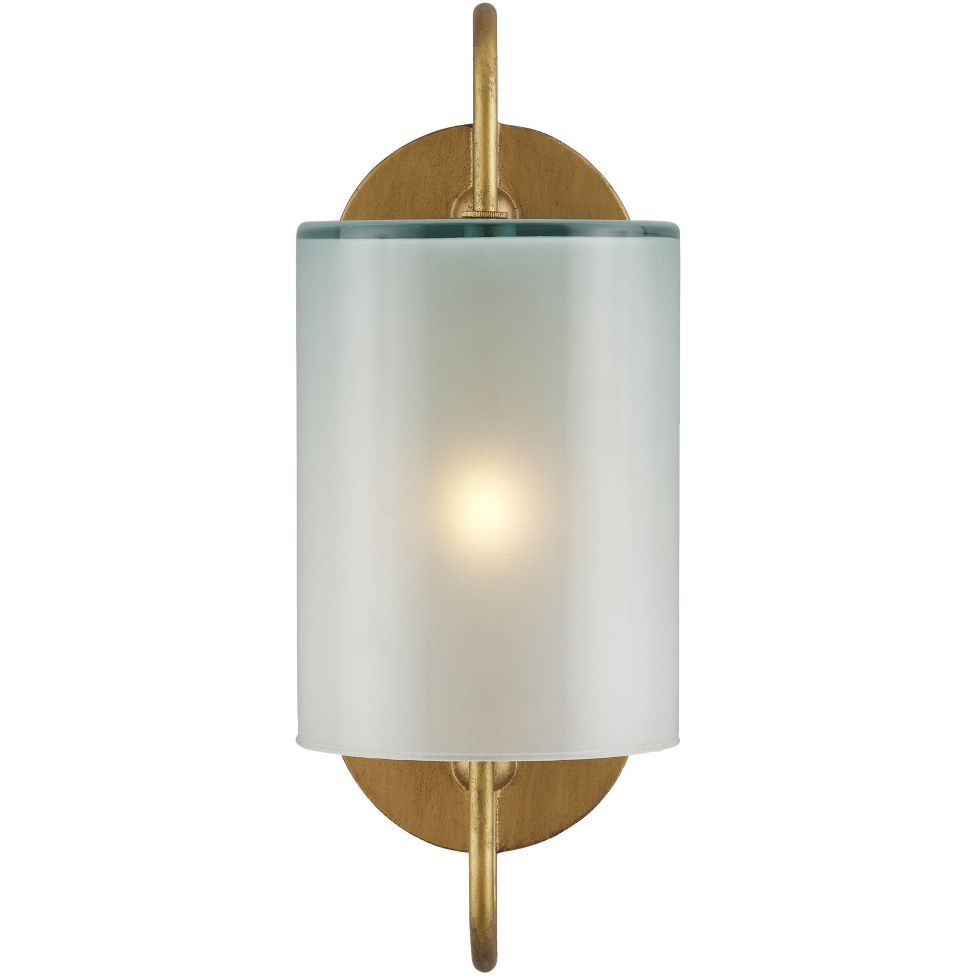Glacier 1 Light 6 inch Brass and Frosted White Bath Sconce Wall Light