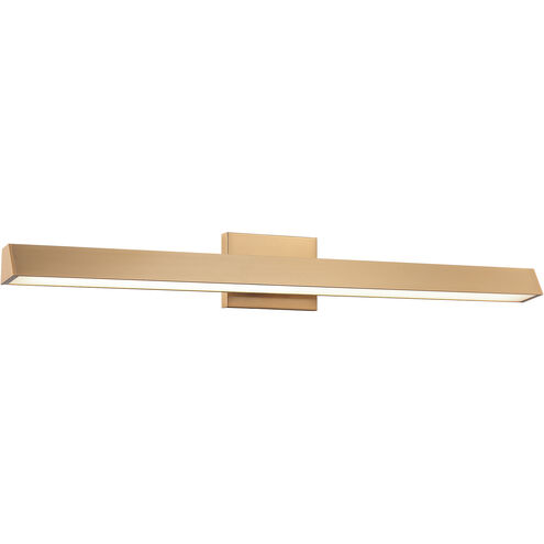 Isosceles LED 33 inch Aged Gold Brass Bath Vanity Light Wall Light