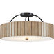 Tetterby LED 20 inch Black Semi-Flush Ceiling Light